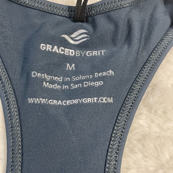 GracedbyGrit Med blueish gray racerback tank - Picture 4 of 7